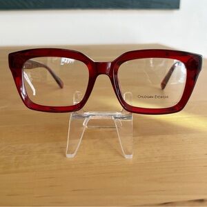 Chlogan Eyewear Red Eye Glasses Fashion RX 50-20-145 Thick Frames Art Inspo